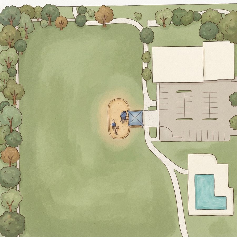 Illustrated map of Hobart Taylor Park
