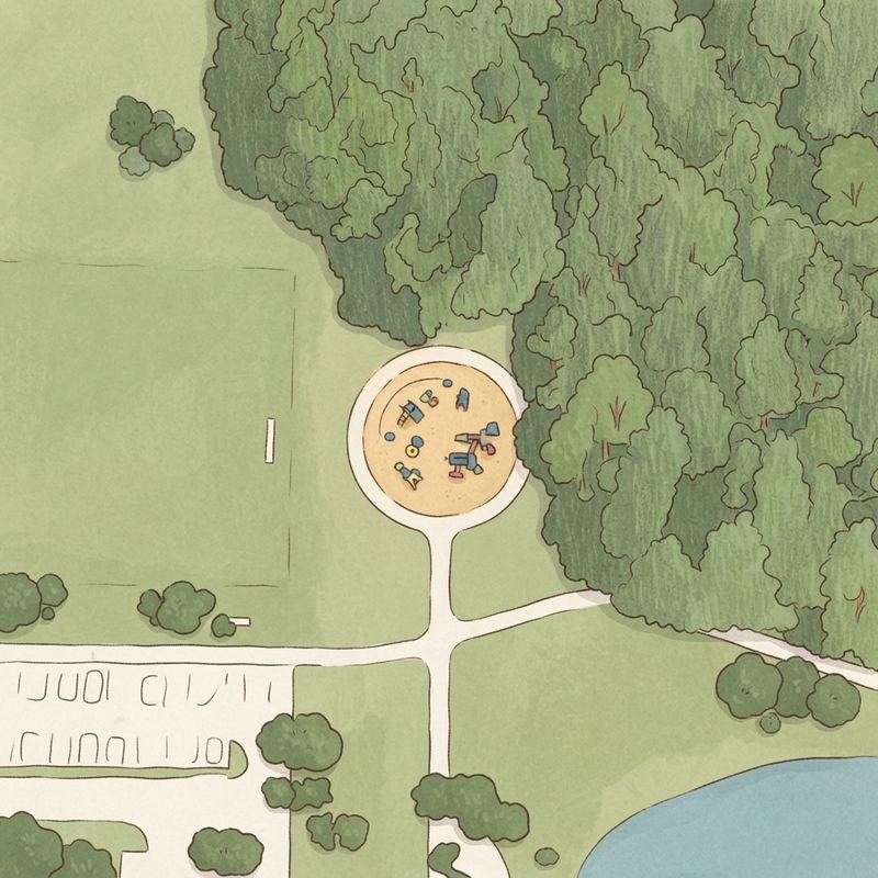 Illustrated map of Hoblitzelle Park