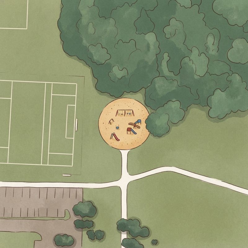 Illustrated map of Hoblitzelle Playground