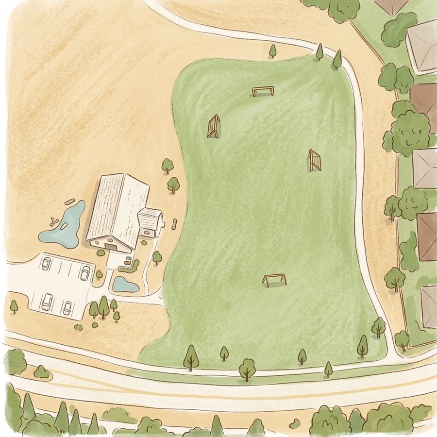 Illustrated map of Hogback Hill Park