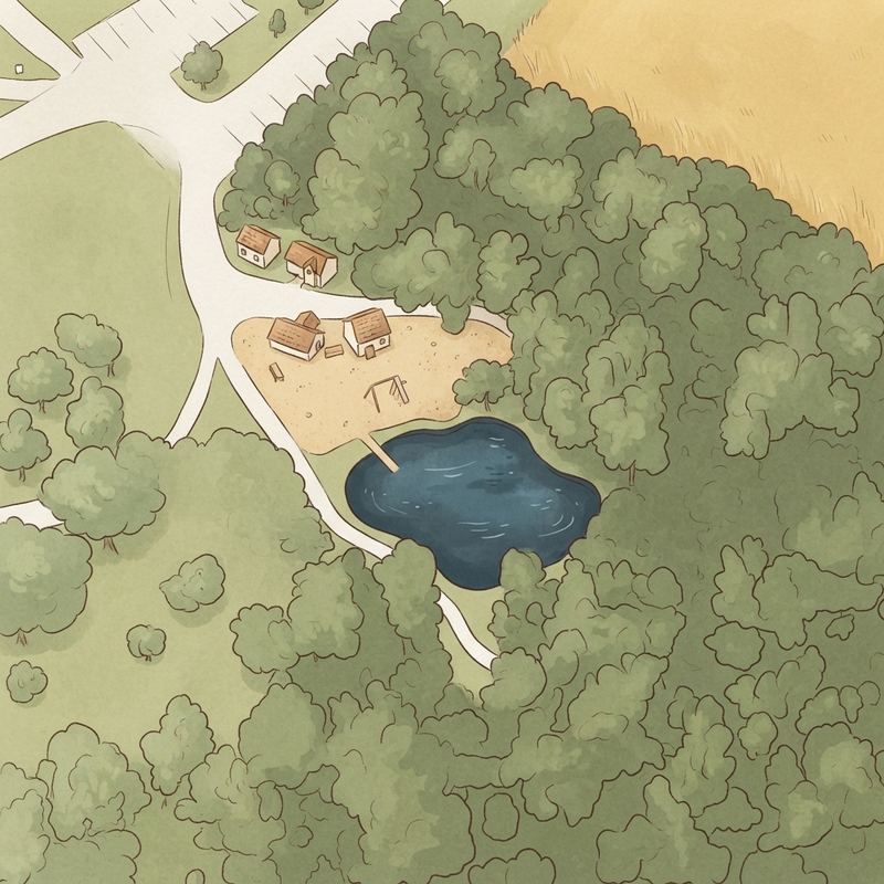 Illustrated map of Holcomb Bridge Park