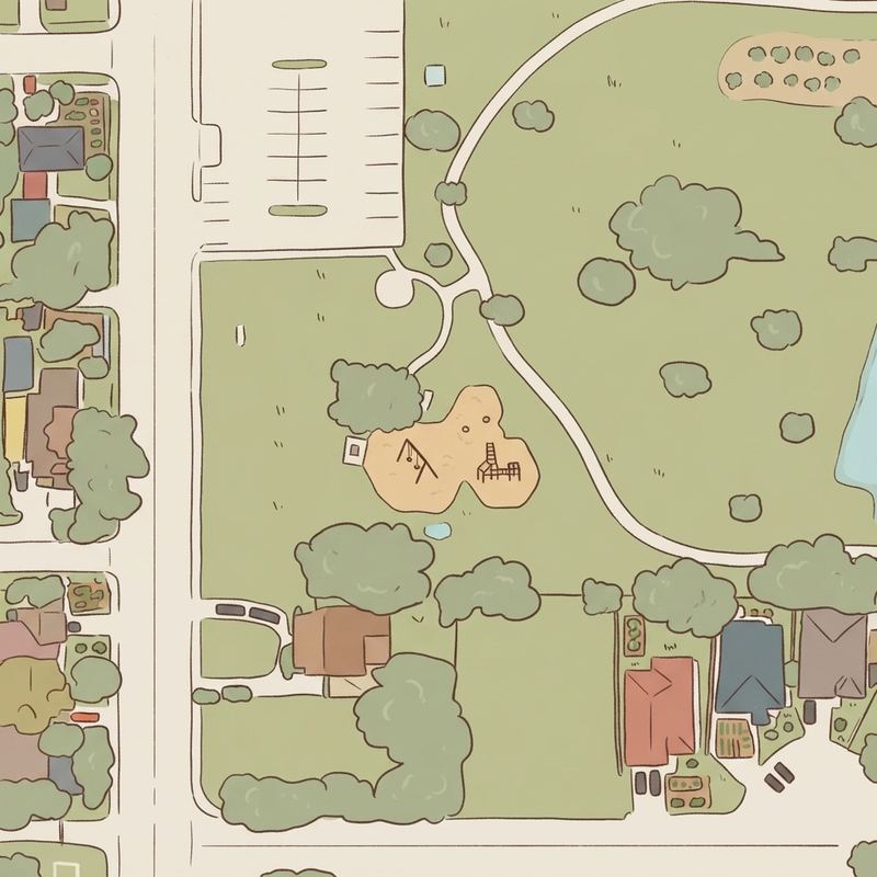 Illustrated map of Holcomb Park