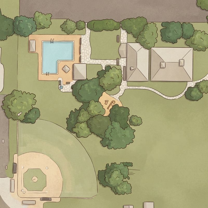 Illustrated map of Holford Park