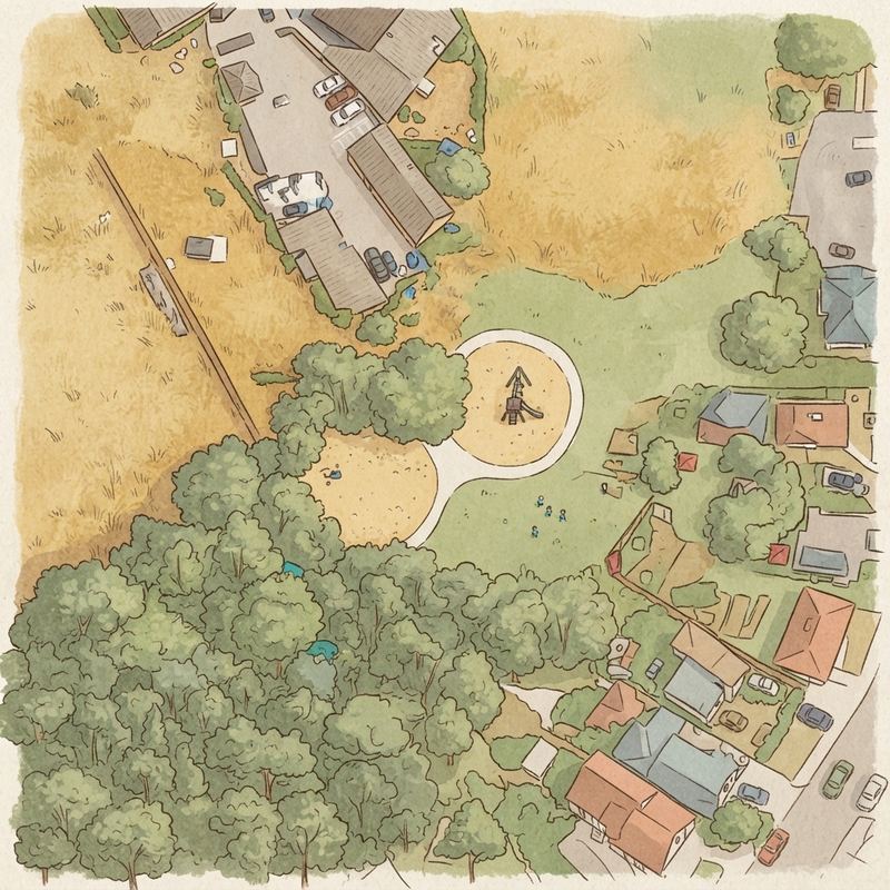 Illustrated map of Hollywood Park