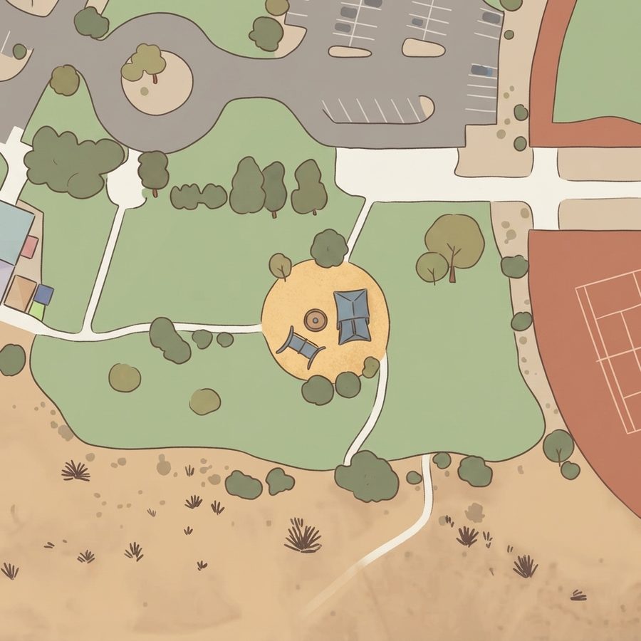 Illustrated map of Hollywood Regional Park