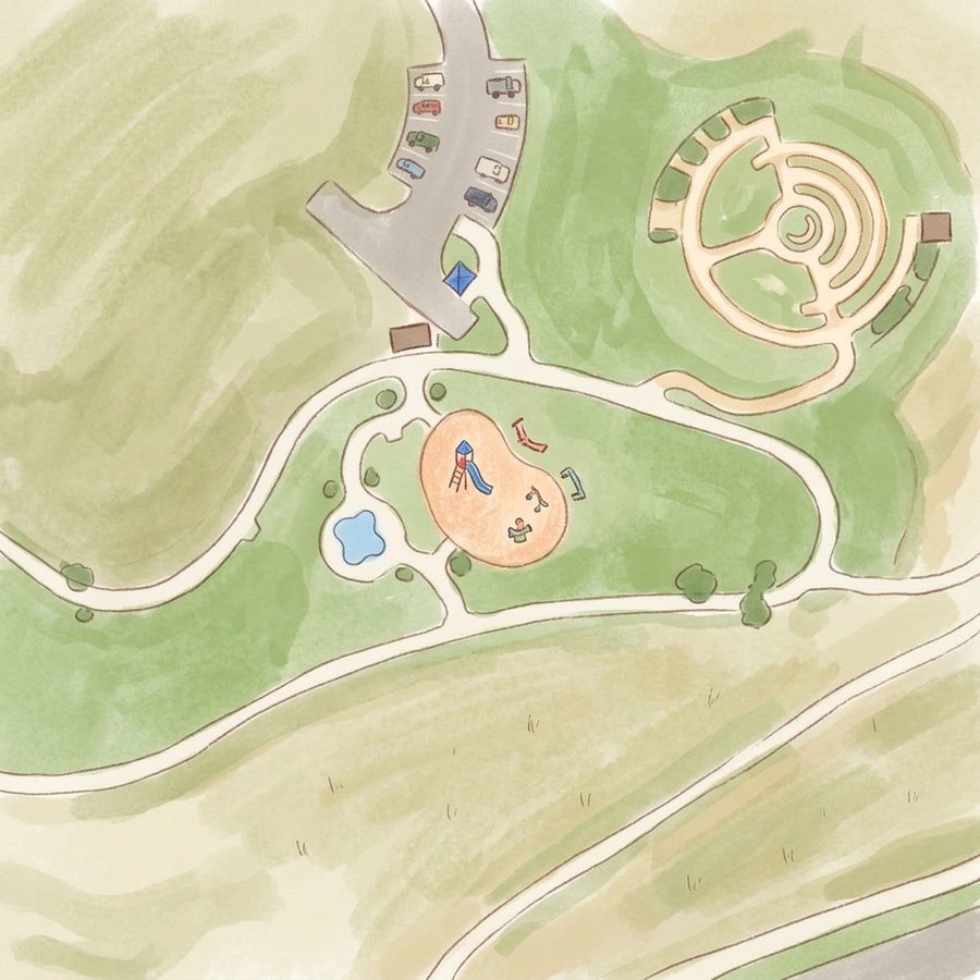 Illustrated map of Homestead Hills Park