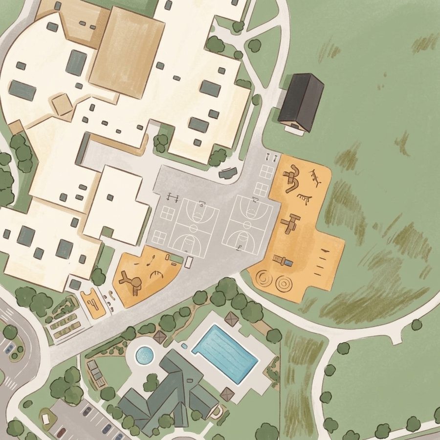 Illustrated map of Homestead Park