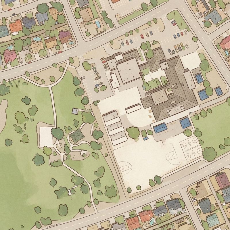 Illustrated map of Hoopes Park
