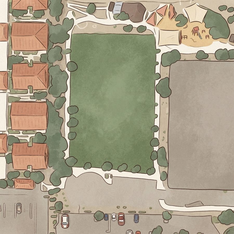 Illustrated map of Horizon Crest Park