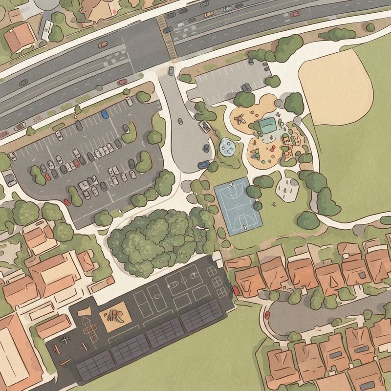Illustrated map of Horizon Park