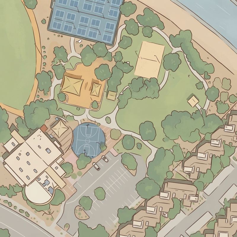 Illustrated map of Horizon Park