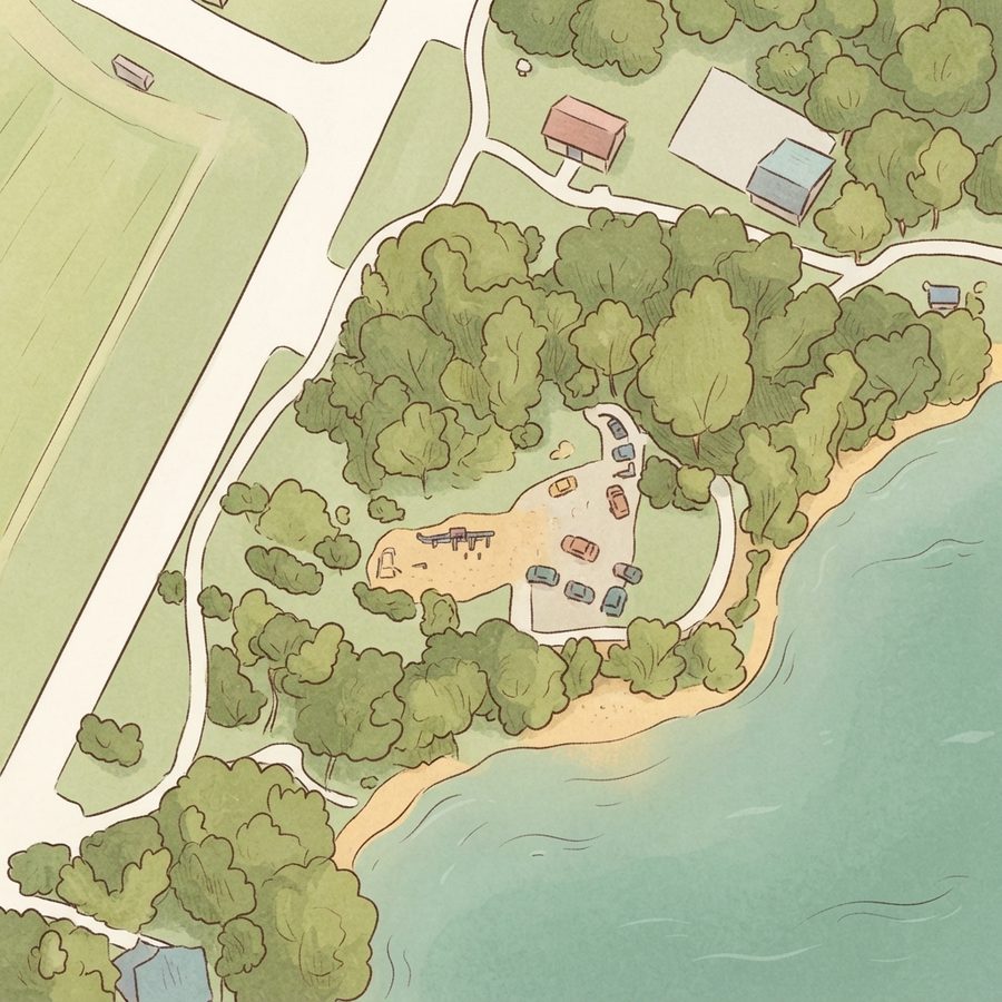 Illustrated map of Horseshoe Pitching , Buffalo Run Park