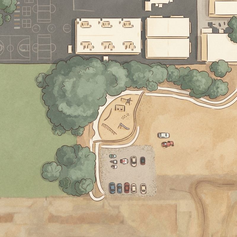 Illustrated map of Hourglass Community Park