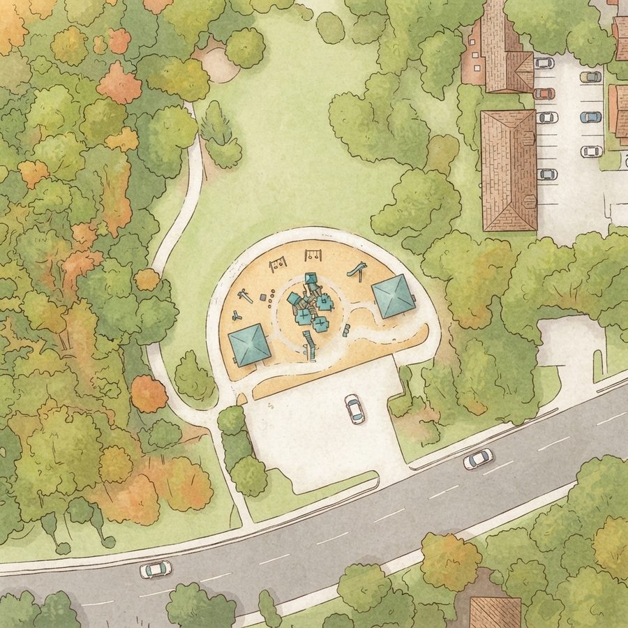 Illustrated map of Howell Branch Preserve