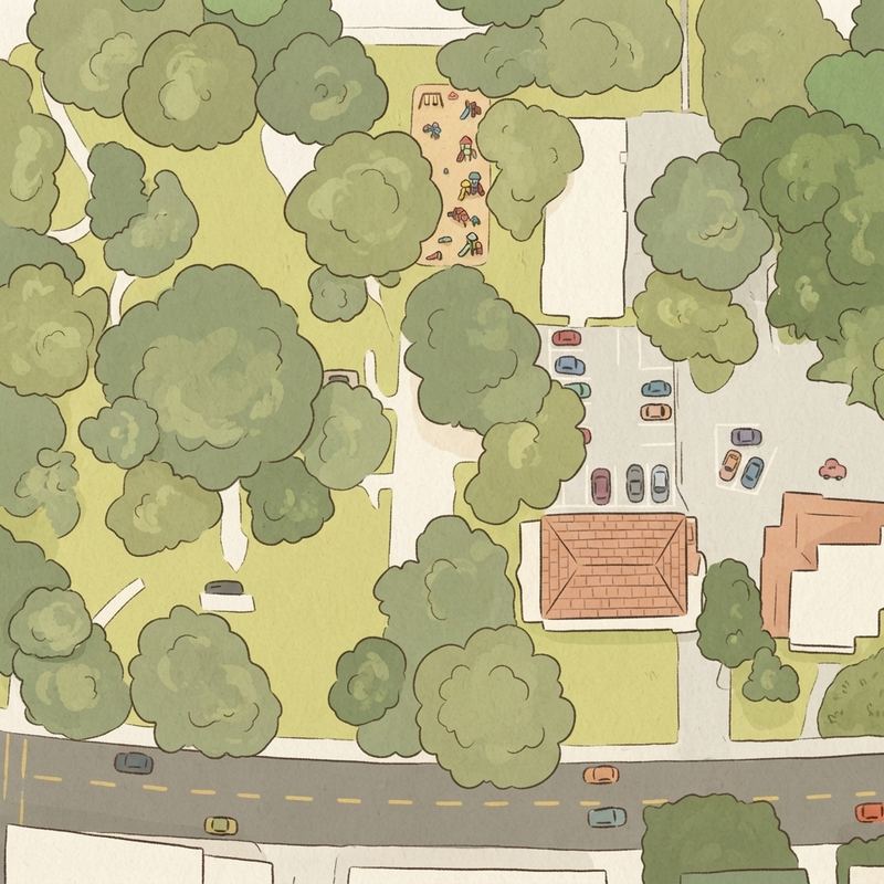 Illustrated map of Howell Park
