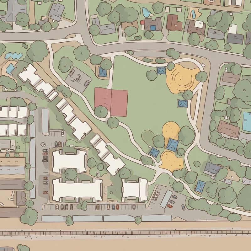 Illustrated map of Hudson Park Playground