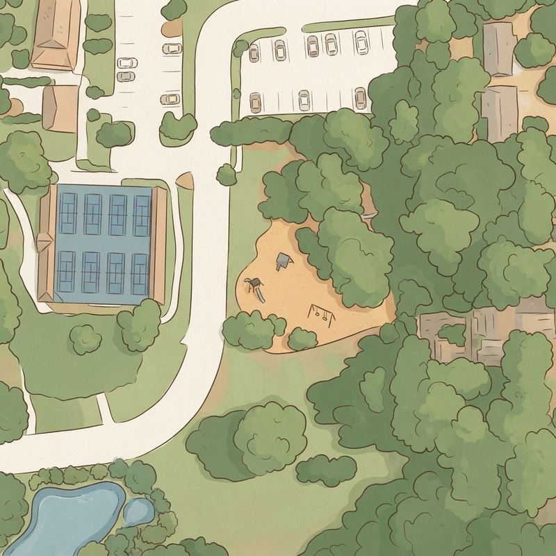 Illustrated map of Hurst Central Park Playground