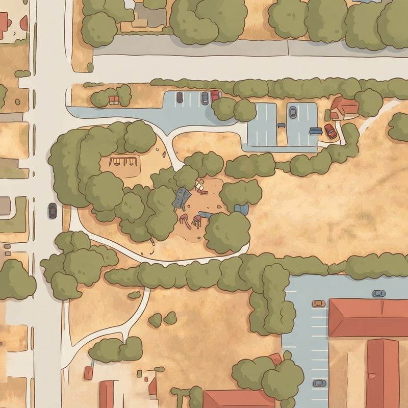 Illustrated map of Hurwitz Park