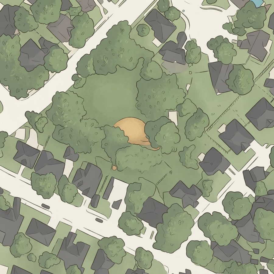 Illustrated map of Hyde Park