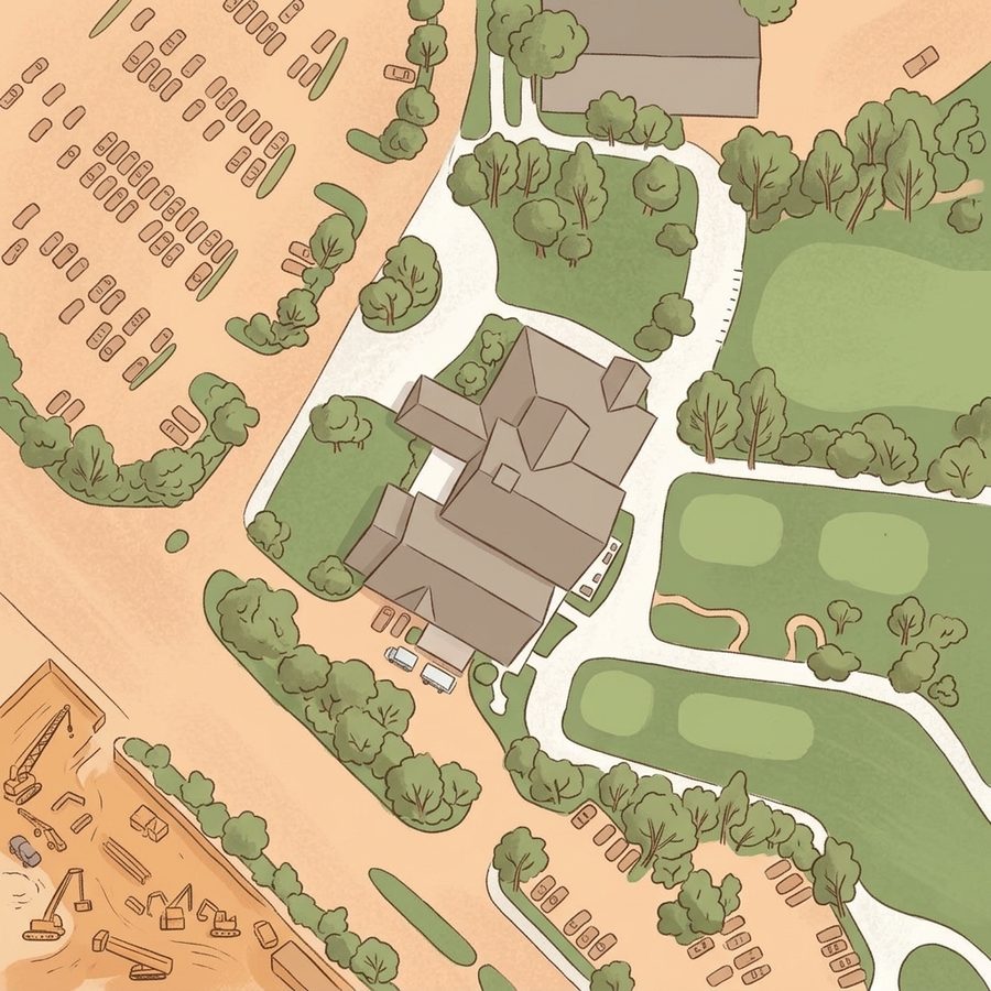 Illustrated map of Hyland Hills Park & Rec District