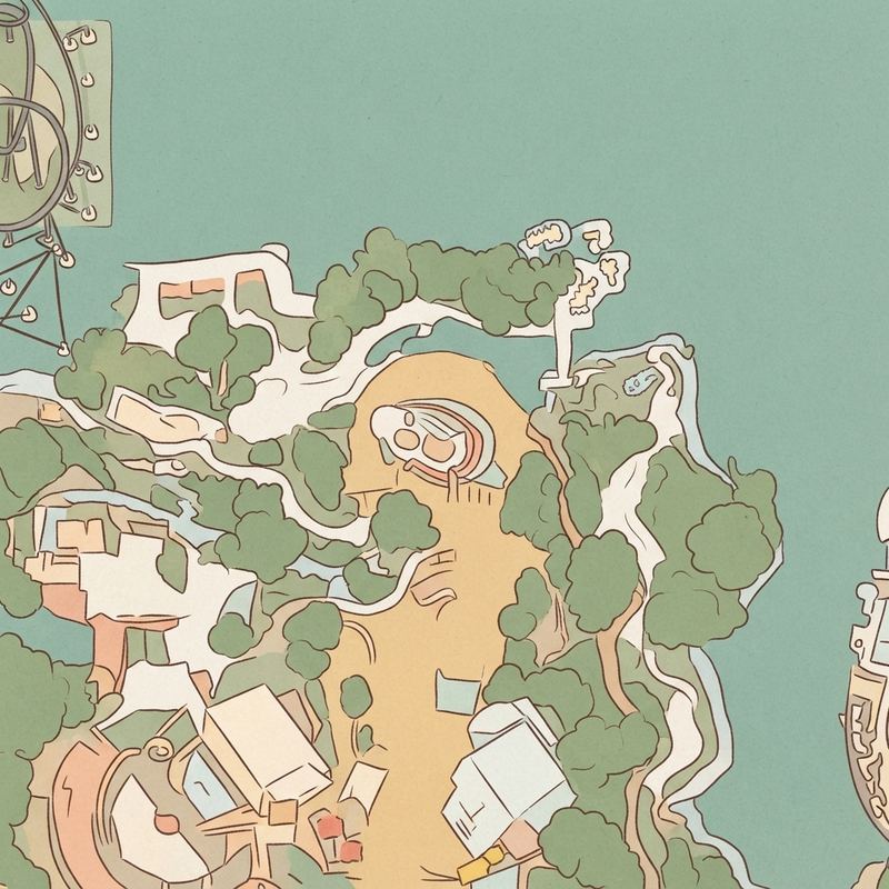 Illustrated map of If I Ran The Zoo