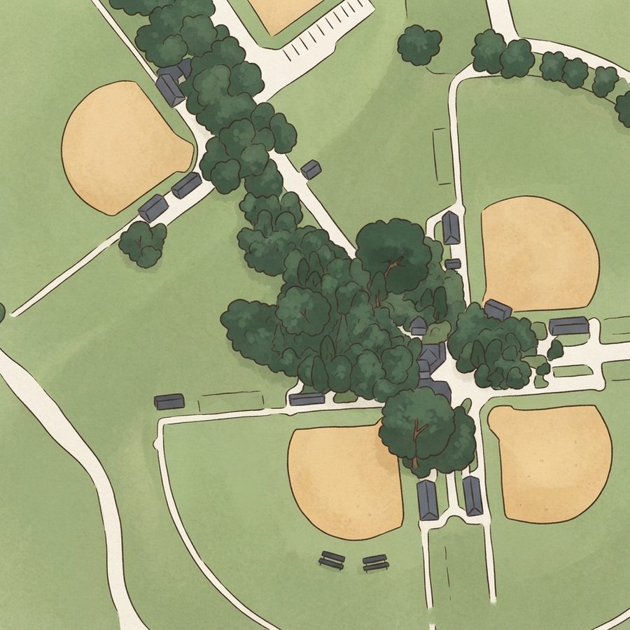 Illustrated map of Imperial Park
