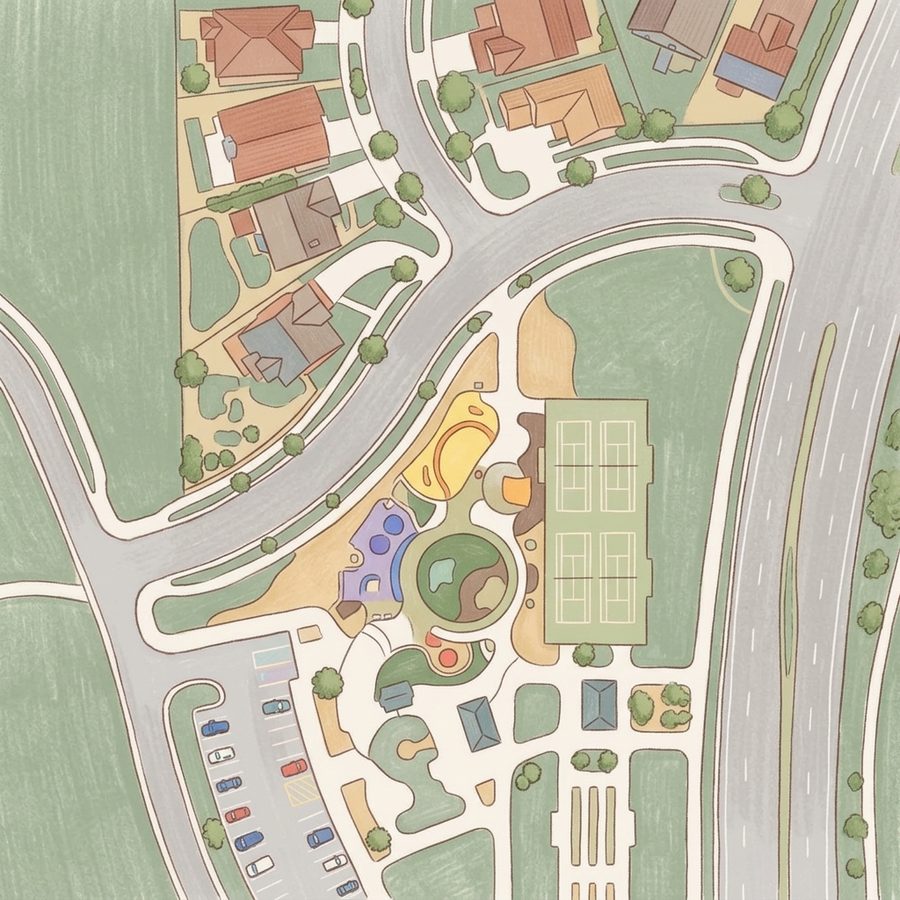 Illustrated map of Inclusive Playground