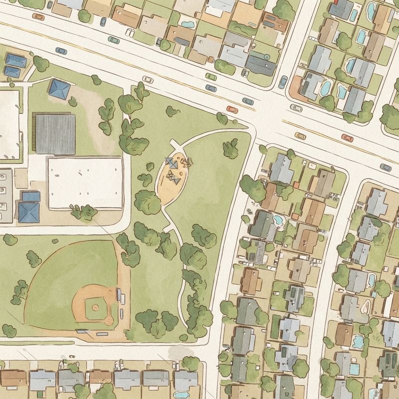 Illustrated map of Indian Bend Park
