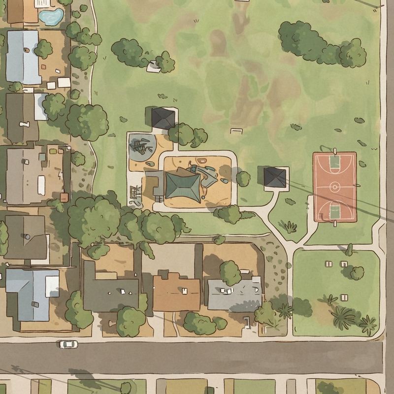 Illustrated map of Indian Bend Park