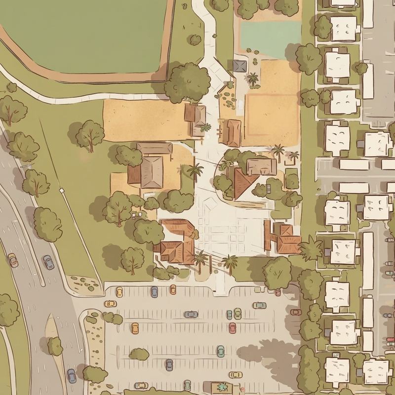 Illustrated map of Indian School Park Playground