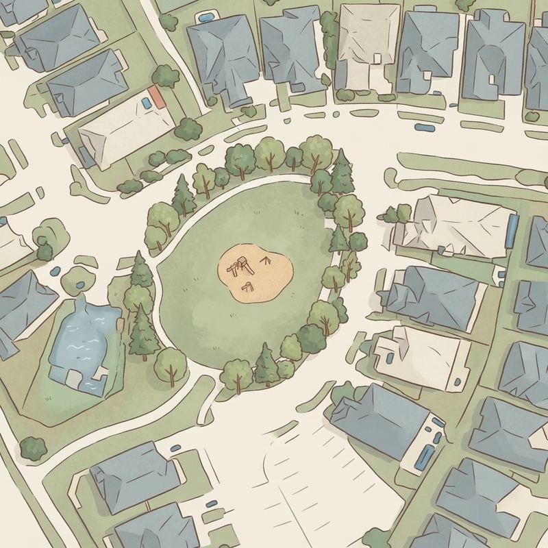 Illustrated map of Ingram Park
