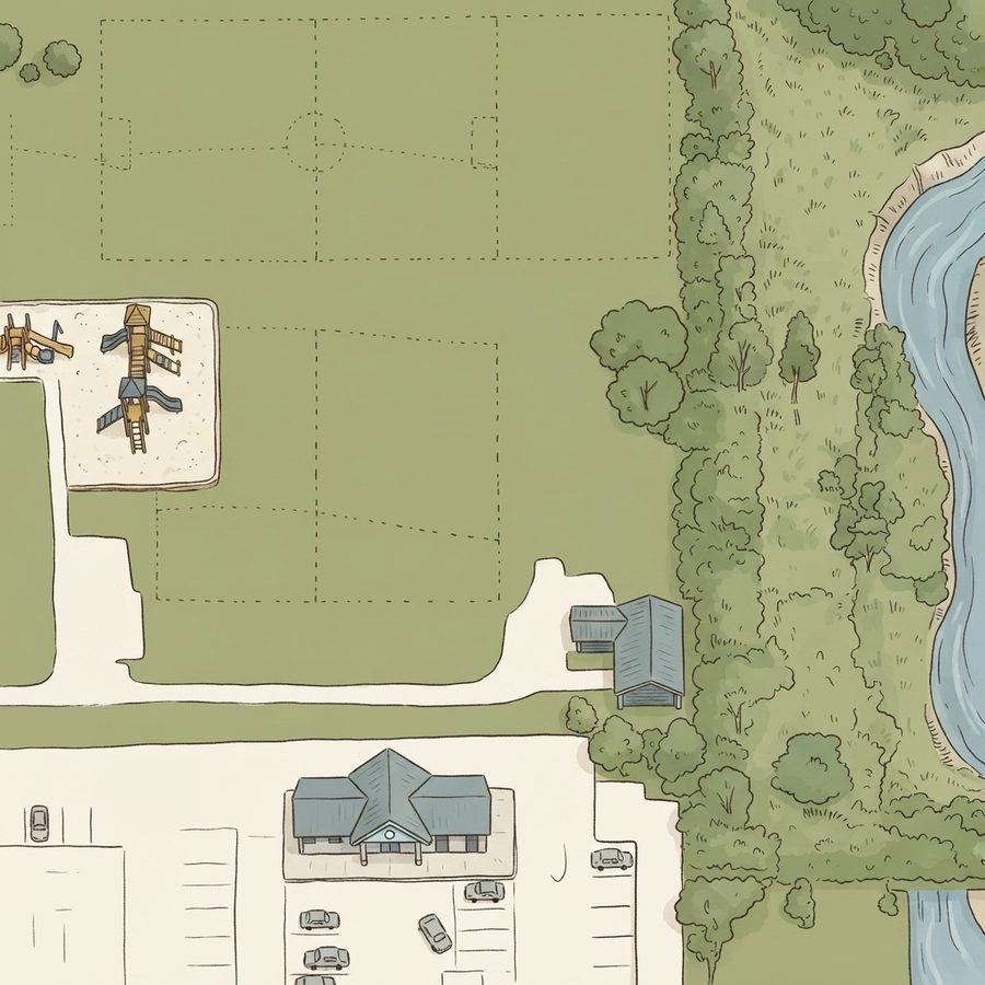 Illustrated map of Insperity Sports Complex
