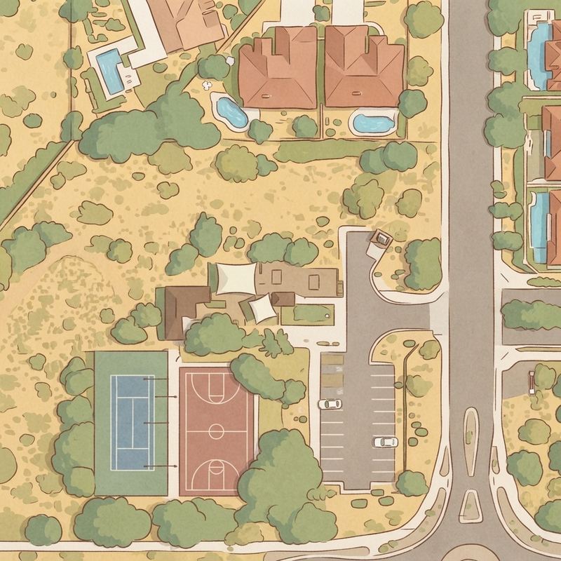 Illustrated map of Ironwood Park Playground