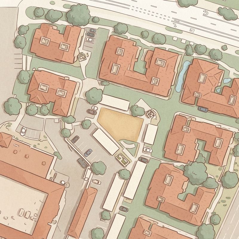 Illustrated map of Ironwood Park