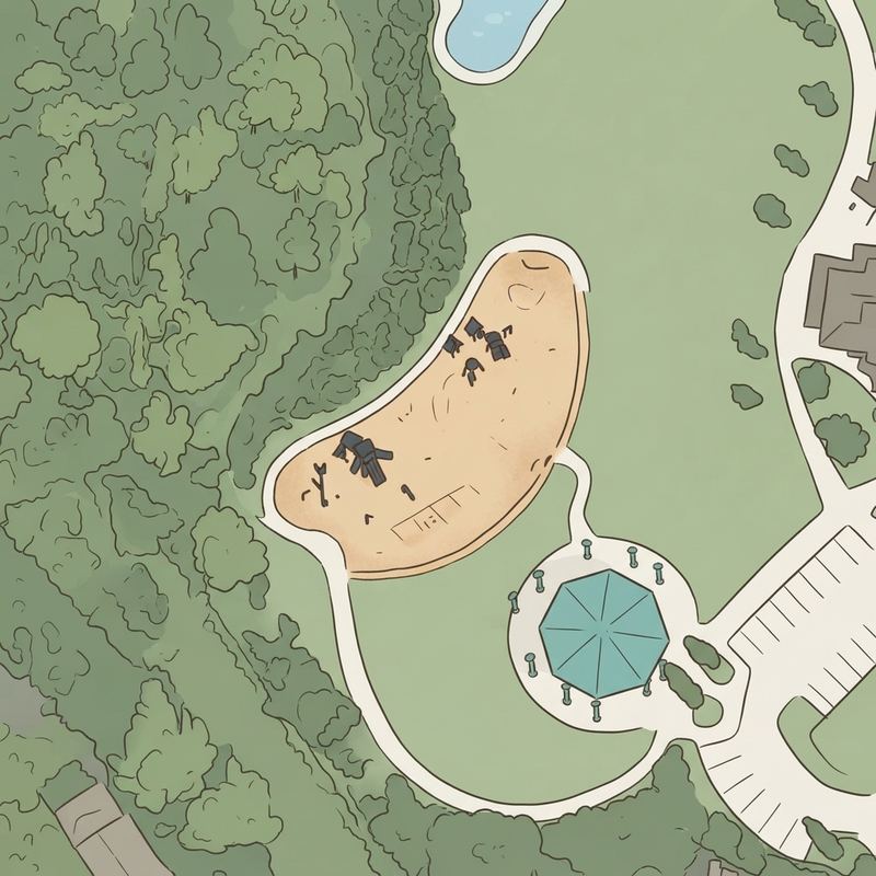 Illustrated map of J. B. Williams Park
