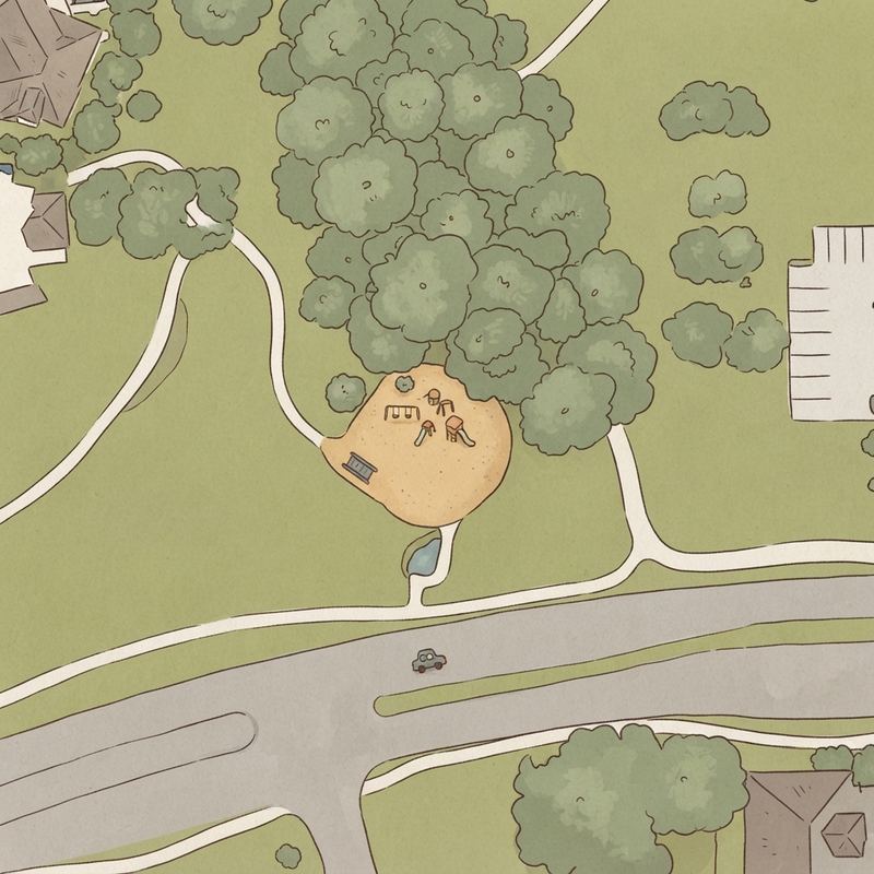 Illustrated map of J.C. Grant Park