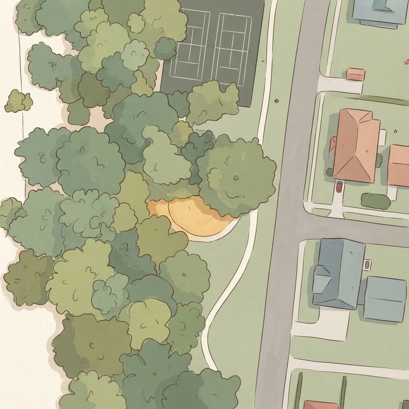 Illustrated map of J. J. Lemmon Park