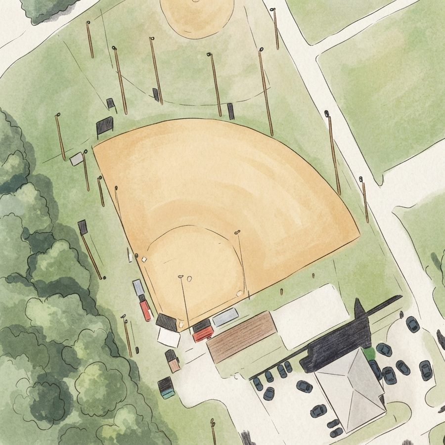 Illustrated map of J. W. Johns, Jr. Park