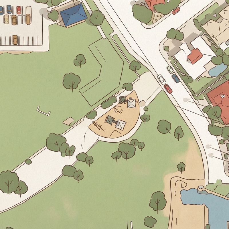Illustrated map of Jackrabbit Park (PHX)