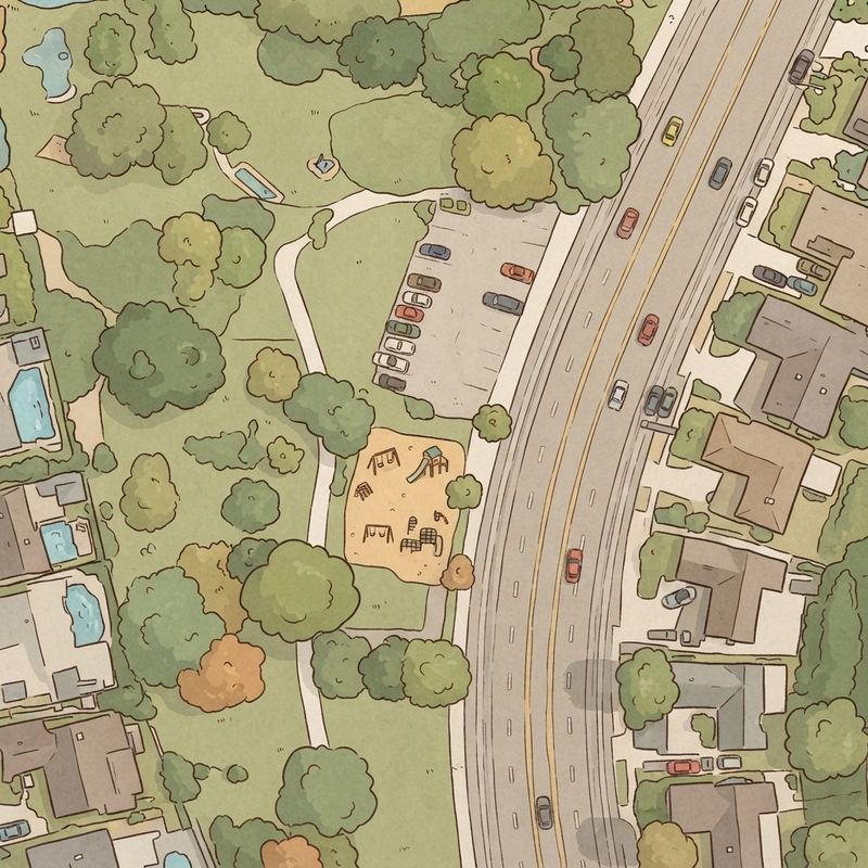 Illustrated map of Jackson Park