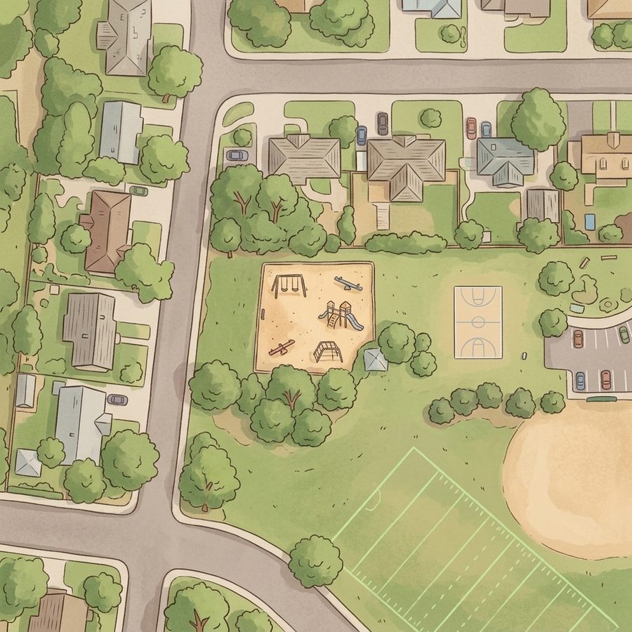 Illustrated map of Jackson Park
