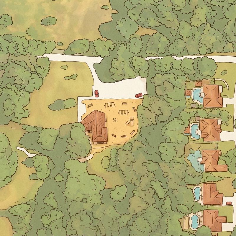 Illustrated map of Jake Langston Park