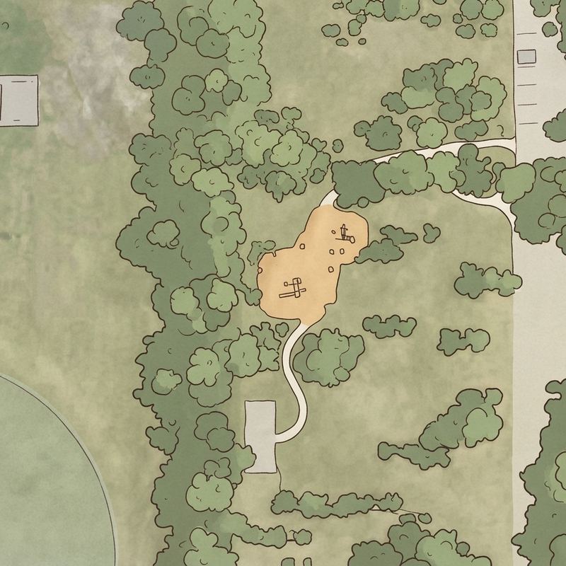 Illustrated map of Jamestown Park