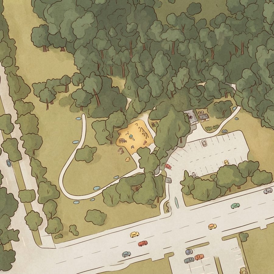 Illustrated map of Jane Dubel Park