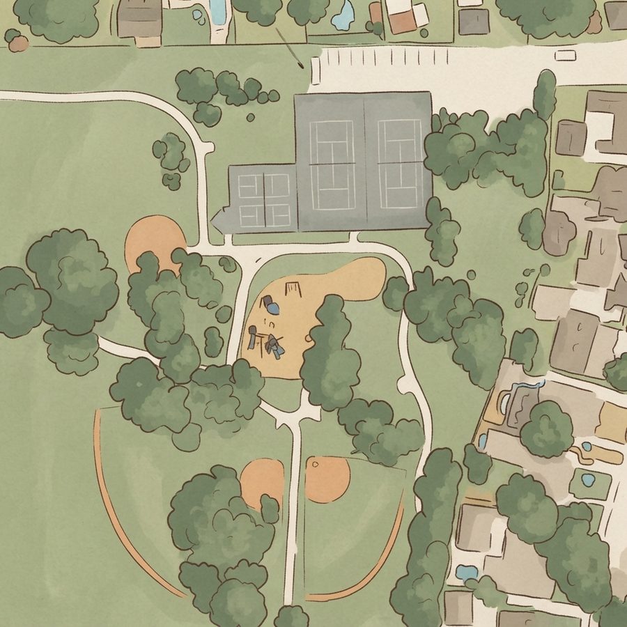 Illustrated map of Jaycee Park