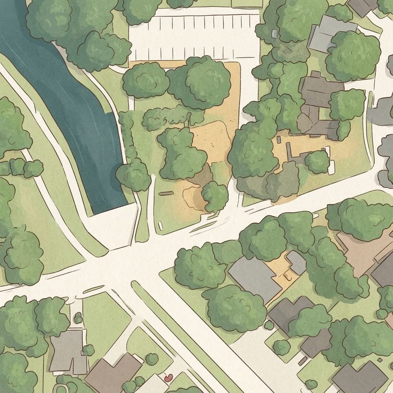 Illustrated map of Jaycee Park
