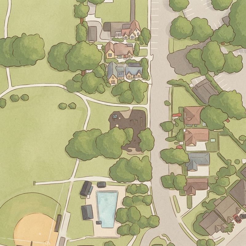 Illustrated map of Jaycee Zaragoza Park
