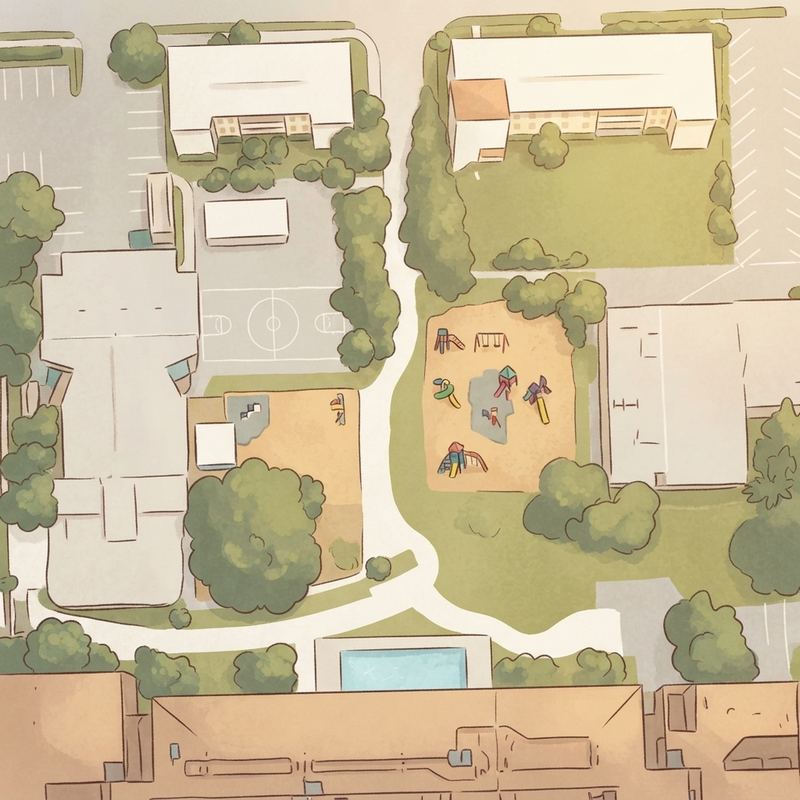 Illustrated map of Jefferson Park
