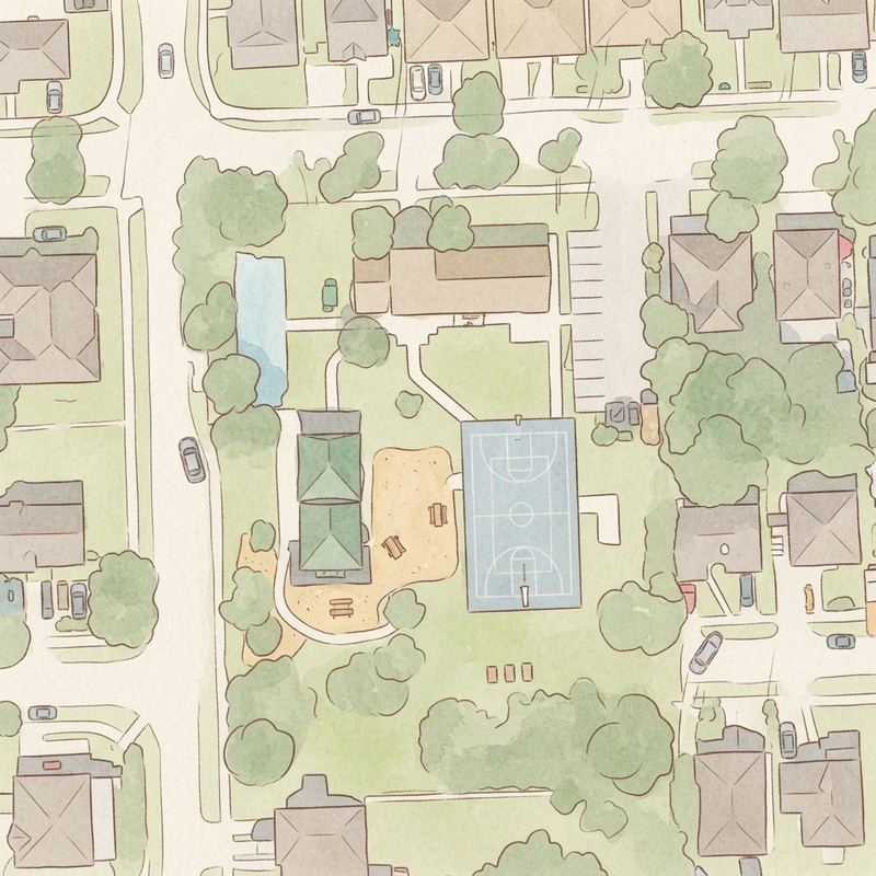 Illustrated map of Jefferson Reaves Sr. Park