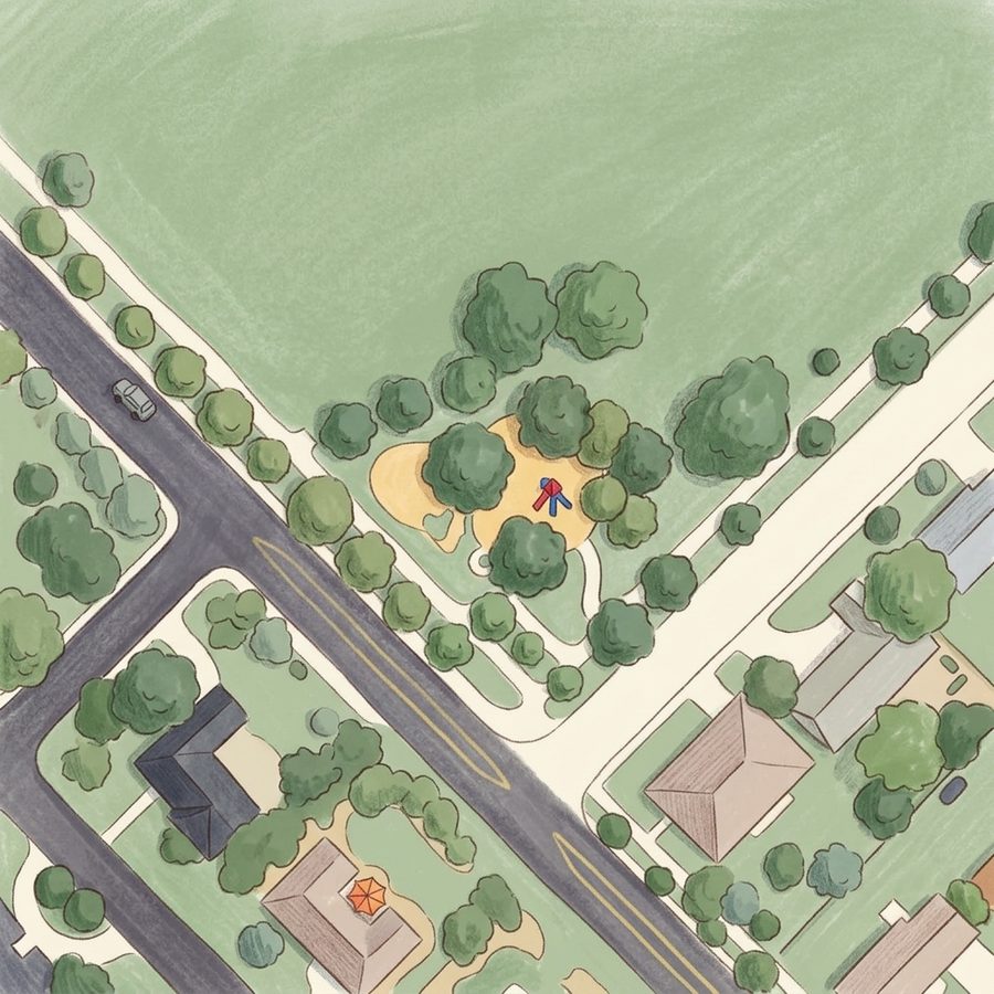 Illustrated map of Jefferson Square Park